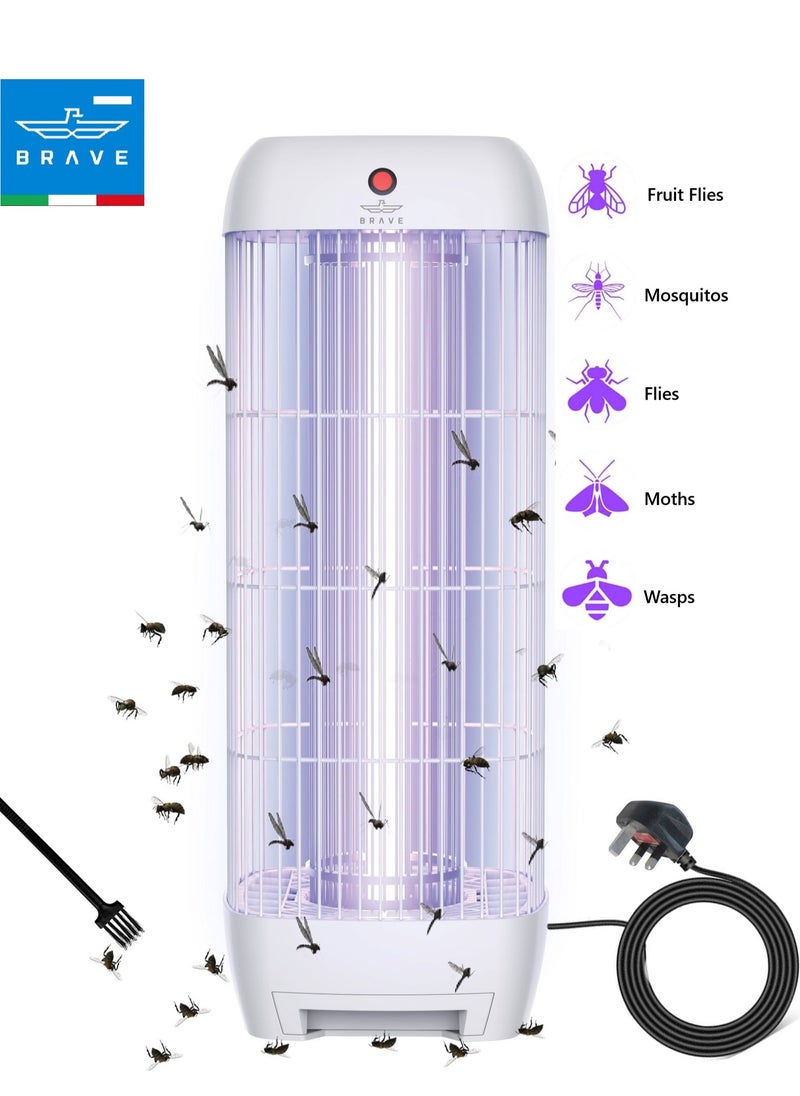 Brave High Power Mosquito Killer Lamp & Fly Trap, Smart Pest Control Device for Indoor & Outdoor Use, Effective in Killing Flying Insects, 15W Power & 1800V Electric Strike, Mosquito Fly Trap, 100% Original Insect Killer Device, High Power UV Mosquito Trap, Perfect for Home, Patio, Garden, Kitchen, Office, Camping, Durable Design, 24/7 Protection (White)  - Image 1