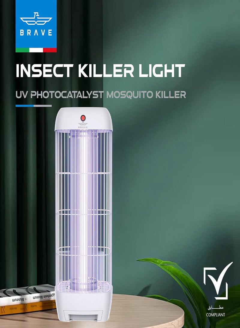 Brave High Power Mosquito Killer Lamp & Fly Trap, Smart Pest Control Device for Indoor & Outdoor Use, Effective in Killing Flying Insects, 15W Power & 1800V Electric Strike, Mosquito Fly Trap, 100% Original Insect Killer Device, High Power UV Mosquito Trap, Perfect for Home, Patio, Garden, Kitchen, Office, Camping, Durable Design, 24/7 Protection (White) - Image 3