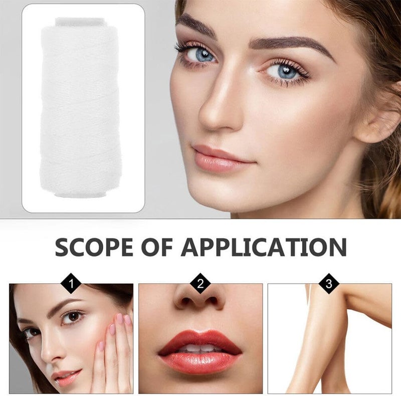 Baluue Facial Thread 10 Rolls Eyebrow Thread Face Threading Thread Makeup Facial Dermaplaning Hair Removal Epilator Tool Replacement Cotton Thread - Image 2