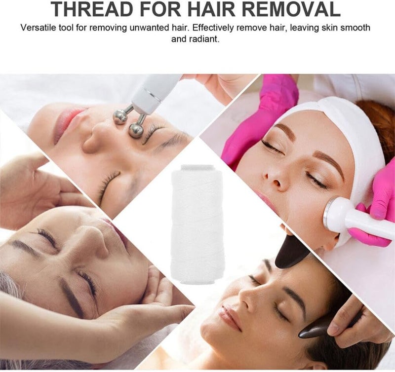 Baluue Facial Thread 10 Rolls Eyebrow Thread Face Threading Thread Makeup Facial Dermaplaning Hair Removal Epilator Tool Replacement Cotton Thread - Image 3