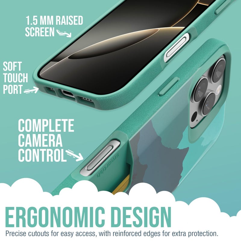 SmartishÂ® iPhone 16 Pro Max Wallet Case - Wallet Slayer Vol. 1 [Slim + Protective] Credit Card Holder - Drop Tested Hidden Flip Card Slot Cover Compatible w/Apple iPhone 16 Pro Max - Moving Mountains - Image 3
