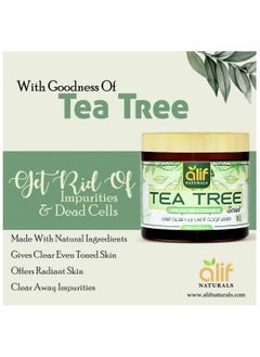 ALIF NATURALS Alif Naturals Tea Tree Face & Body Scrub with Tea Tree Oil for Men & Women - 100ml | Deep Cleansing & Gentle Exfoliation | Removes Tan, Dead Cells, Anti Acne | All Skin Types  - Image 3