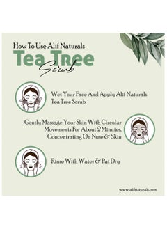 ALIF NATURALS Alif Naturals Tea Tree Face & Body Scrub with Tea Tree Oil for Men & Women - 100ml | Deep Cleansing & Gentle Exfoliation | Removes Tan, Dead Cells, Anti Acne | All Skin Types  - Image 5