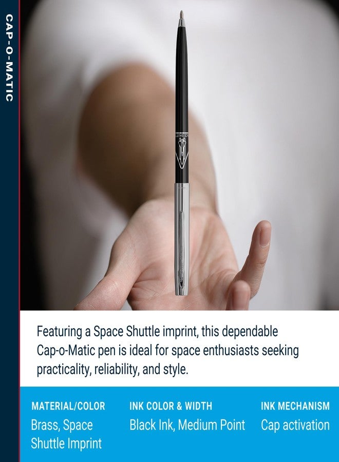 Fisher Space Pen Cap-O-Matic Space Pen, Space Shuttle Imprint, Ballpoint, Black Ink - Image 2