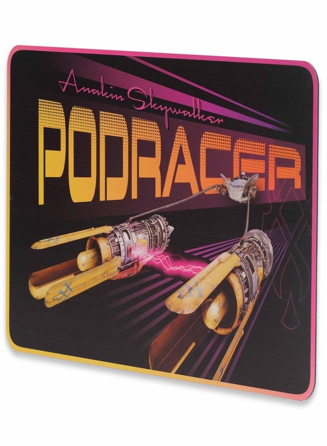 أوبن رود براندز ديكور جداري معدني من أوبن رود براندز، مستوحى من مركبة سباق المركبات الفضائية من سلسلة ديزني ستار وورز - لوحة جدارية ديناميكية من ستار وورز للجراج أو المتجر أو غرفة الألعاب - Image 2