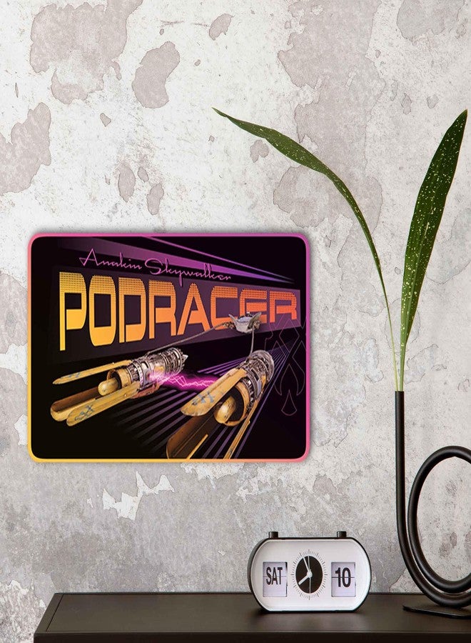 أوبن رود براندز ديكور جداري معدني من أوبن رود براندز، مستوحى من مركبة سباق المركبات الفضائية من سلسلة ديزني ستار وورز - لوحة جدارية ديناميكية من ستار وورز للجراج أو المتجر أو غرفة الألعاب - Image 5