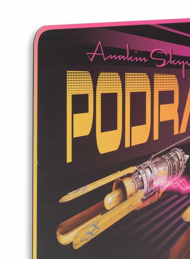 أوبن رود براندز ديكور جداري معدني من أوبن رود براندز، مستوحى من مركبة سباق المركبات الفضائية من سلسلة ديزني ستار وورز - لوحة جدارية ديناميكية من ستار وورز للجراج أو المتجر أو غرفة الألعاب - Image 4