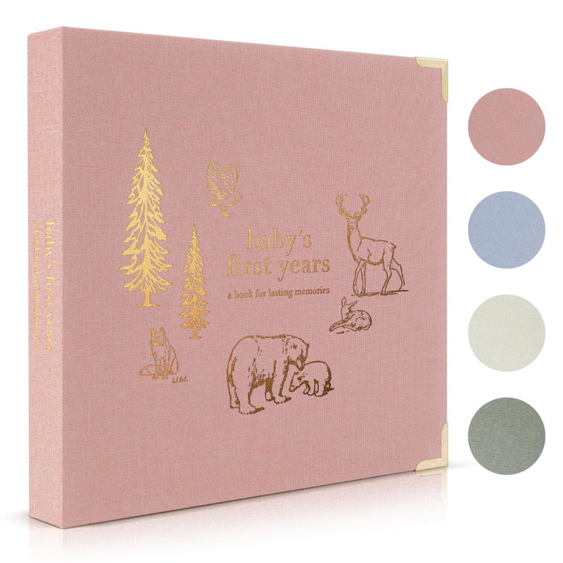 ZICOTO Keepsake Baby Memory Book for Boys and Girls â€“ Timeless First 5 Year Baby Book â€“ Neutral Journal Scrapbook or Photo Album - Record a Milestone for Every Event from Birth to Age 5 - Image 1