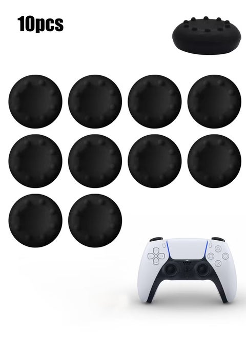 10 قطع أغطية عصا التحكم PS5 / PS4 ، مقابض الإبهام غير القابلة للانزلاق لوحدة التحكم