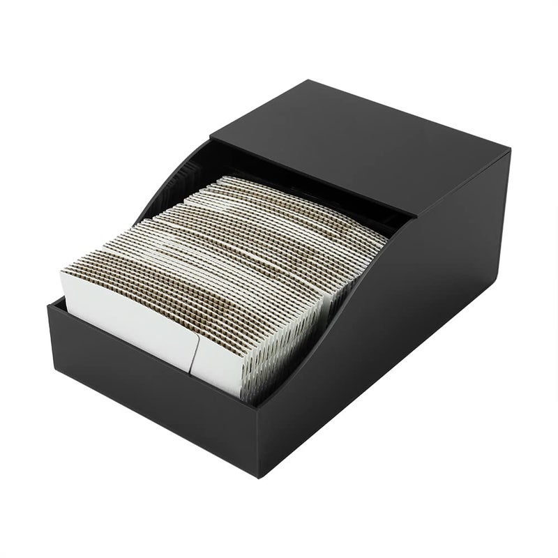 Restaurantware Restaurantware96 x 59 x 38 Inch Coffee Cup Sleeve Dispenser 1 Horizontal Coffee Sleeve Holder  SpringLoaded Design Holds Up To 50 Sleeves Black Acrylic Coffee Sleeve Organizer Durable 