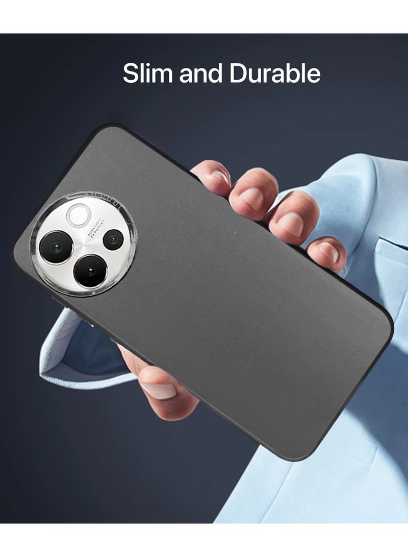 Wtech vivo V40 Lite 5G 2024 SO COOL Series Light Refrative Silicone Protective Raised Plating Camera Lips Bazel - Black - Image 4