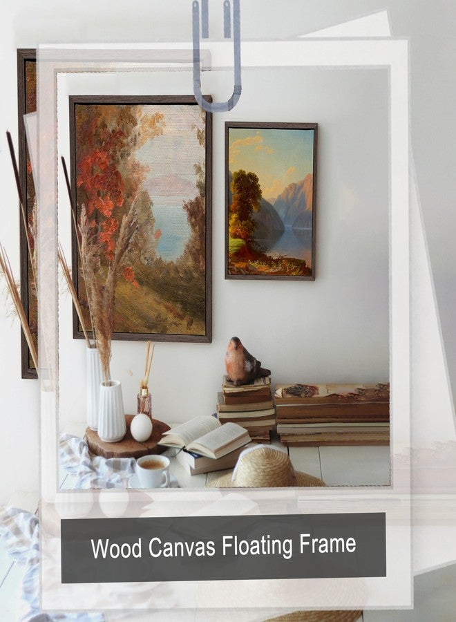 CANFRAVAS 8x10 Solid Wood Canvas Floater Frame, Wood Canvas Floating Frame, Floater Frame for 0.6"-0.8" Deep Canvas Paintings (8"x10", Dark Brown) - Image 5