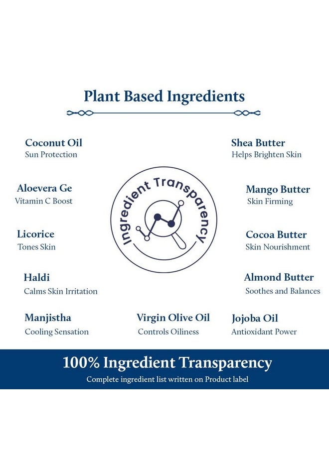 Blue Nectar Spf 30 Pa++ Body Lotion With Body Butter For Women & Men | Plant Based Sunscreen Body Lotion For Women For Uva/B Sunlight Protection For Glowing Skin (200Ml)  - Image 4