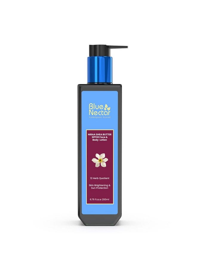 Blue Nectar Spf 30 Pa++ Body Lotion With Body Butter For Women & Men | Plant Based Sunscreen Body Lotion For Women For Uva/B Sunlight Protection For Glowing Skin (200Ml)  - Image 1