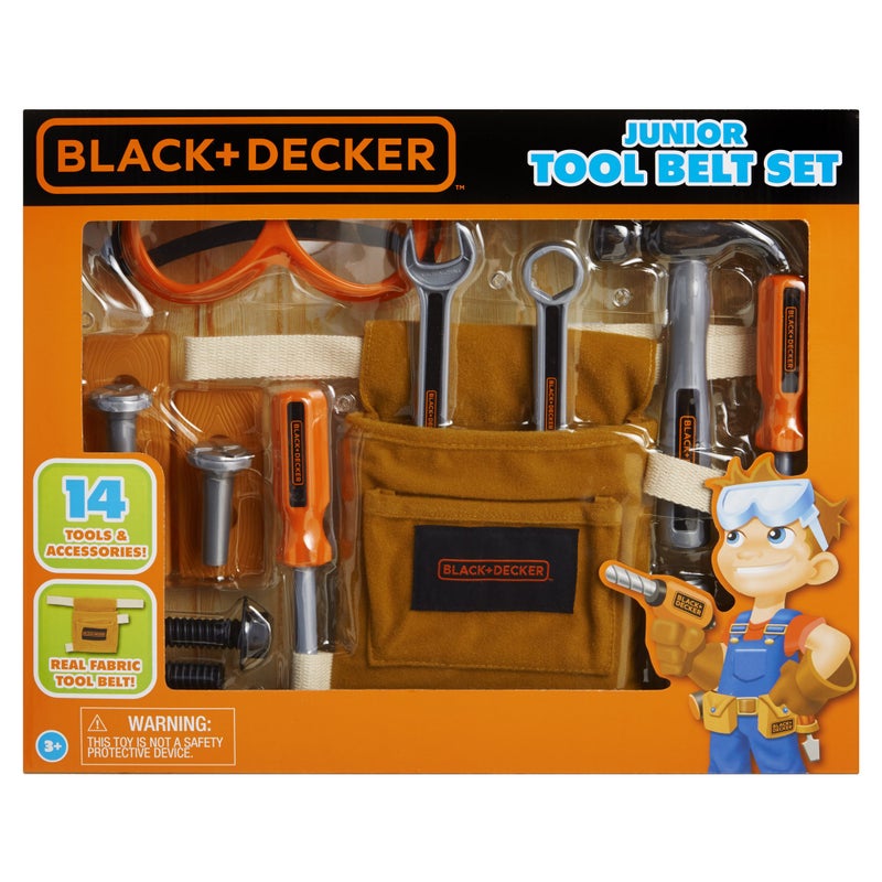 BLACK+DECKER Black & Decker Junior 14 Piece Toy Tool Belt Set - Image 1