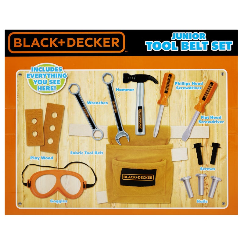 BLACK+DECKER Black & Decker Junior 14 Piece Toy Tool Belt Set - Image 4