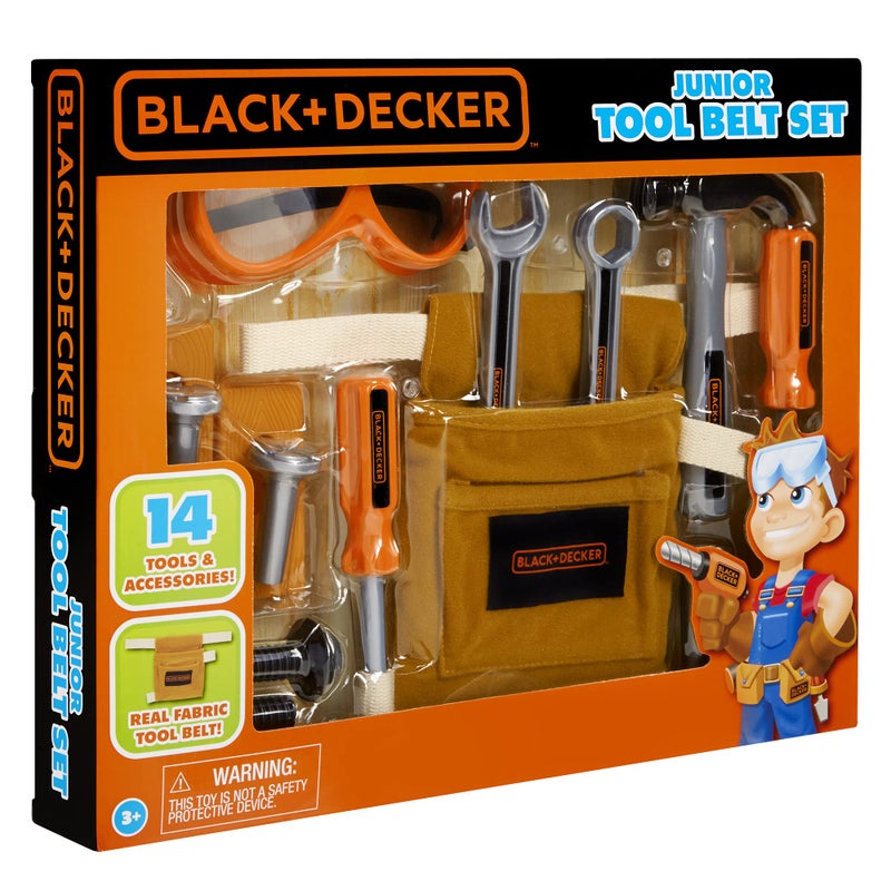 BLACK+DECKER Black & Decker Junior 14 Piece Toy Tool Belt Set - Image 3