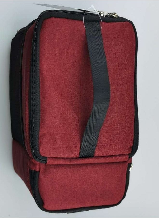 Meal Pack Bag Large Lunch 3 Reusable Ready Containers with 2 Ice Packs and Detachable Shoulder Strap for School, Office, Camping
