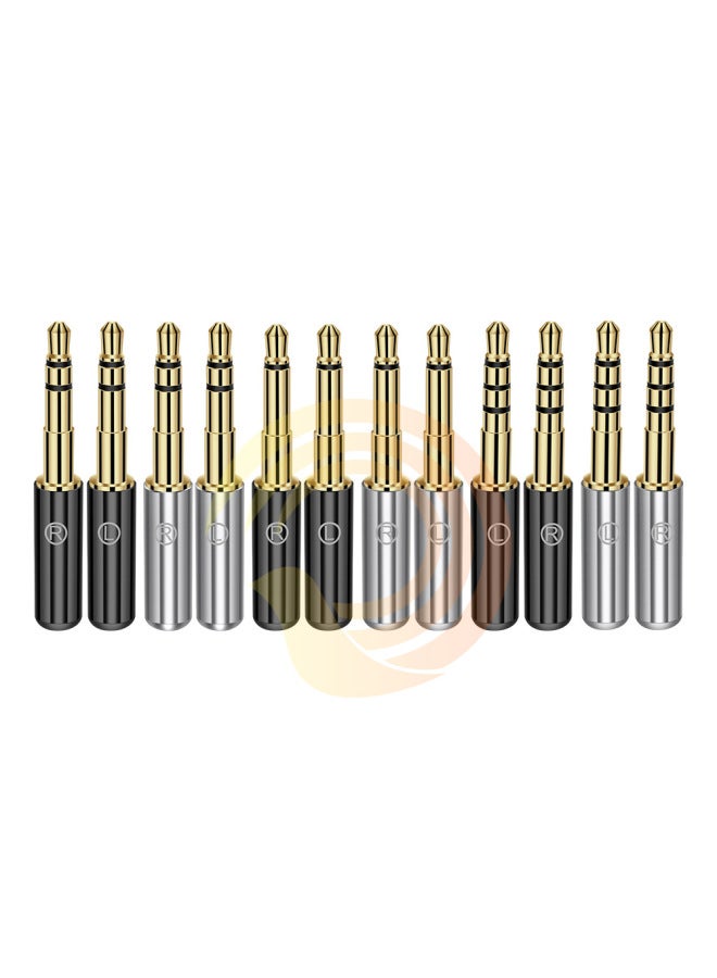 Magpie Sound Square 3.5mm Long Headset Pin 3.5mm Mono/Stereo/Four MM400 Headset Pin-Color:Dumb Silver-Monophonic Pair - Image 2