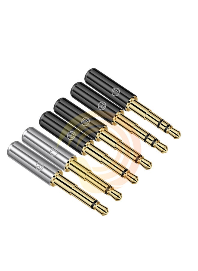 Magpie Sound Square 3.5mm Long Headset Pin 3.5mm Mono/Stereo/Four MM400 Headset Pin-Color:Dumb Silver-Monophonic Pair - Image 3