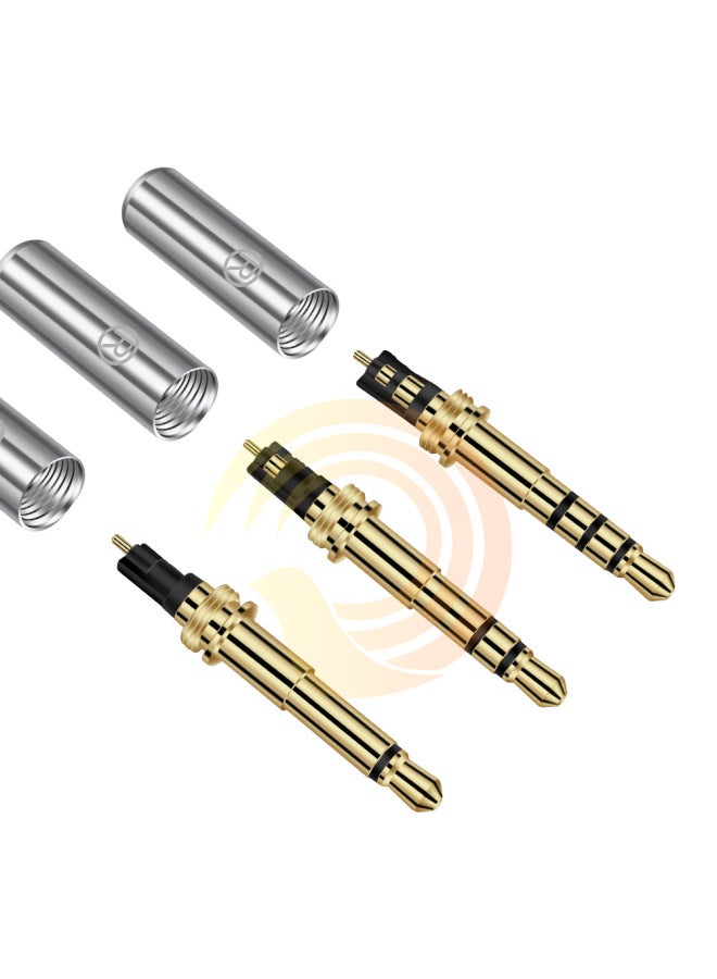 Magpie Sound Square 3.5mm Long Headset Pin 3.5mm Mono/Stereo/Four MM400 Headset Pin-Color:Dumb Silver-Monophonic Pair - Image 5