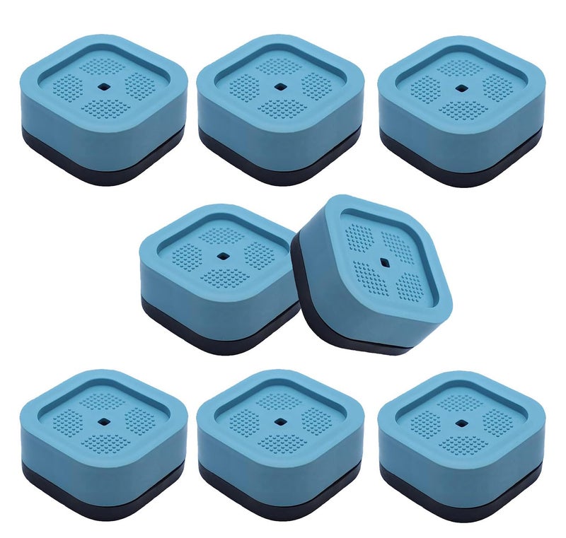 SPOLIK SPOLIK Bed Risers 3 Inch Stackable Furniture Risers Adjustable Leg Extenders Support for Beds Desks Sofa Tables and Chairs Refrigerator Anti Vibration Floor Pads Pack of 8 - Image 1