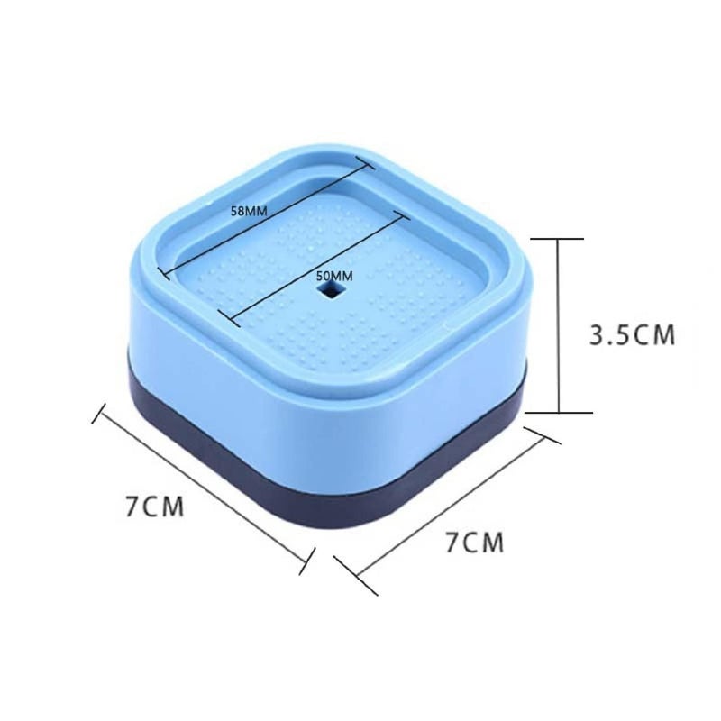 SPOLIK SPOLIK Bed Risers 3 Inch Stackable Furniture Risers Adjustable Leg Extenders Support for Beds Desks Sofa Tables and Chairs Refrigerator Anti Vibration Floor Pads Pack of 8 - Image 2