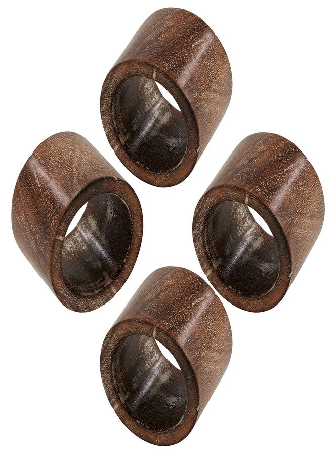 Saro Lifestyle Wood Napkin Ring Holders (Set of 4) - Image 2