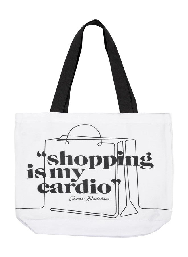Jay Franco Sex and The City Beach Tote Bag and Towel Set - Canvas Shoulder Handbag Measures 16 x 14 Inches Double Straps with Super Soft and Absorbent 28 x 58 Inch Beach Towel - Image 3