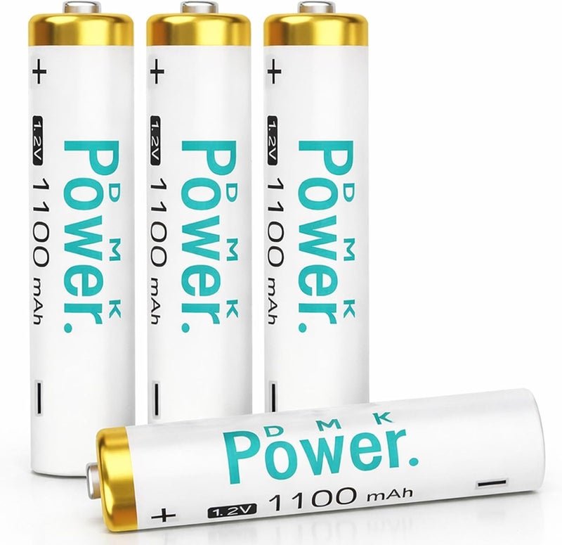 DMK Power Rechargeable AAA Batteries 1100mAh – 1.2V NiMH High Capacity (4 PCS) - Image 1