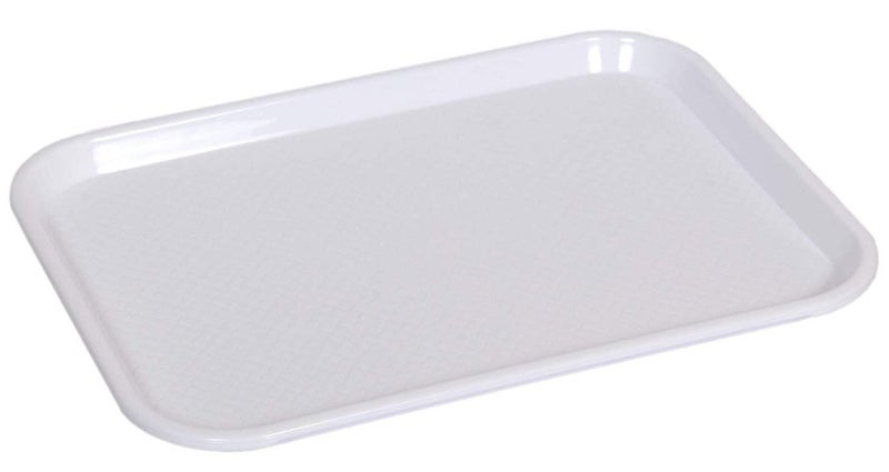 LUXURIA Serving Tray Platter Rectangular Shape Plastic Trays for Drink Breakfast Tea Dinner Coffee Salad Food for Dinning Table Home Kitchen White Set of 3 - Image 2