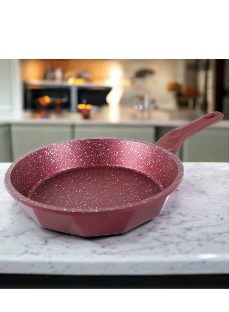 او ام اس طقم طناجر غرانيت امن للفرن 9 قطع لون احمر - Image 4