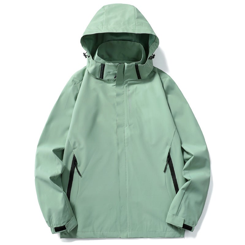 Dynamic Mens Outdoor Jacket for Spring Summer Autumn Loose Fit Hiking Climbing Jumper Pure Simple Style Casual Clothing [women’s style] bean green 