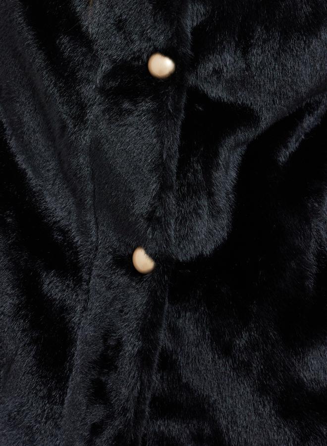 ستايلي معطف طويل مزين بفرو صناعي - Image 5