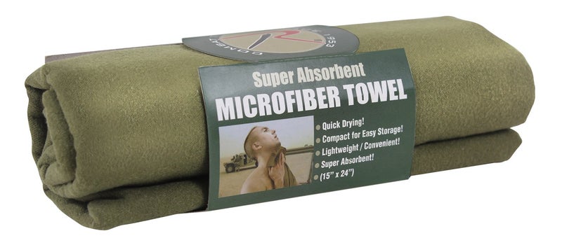 Rothco Microfiber Towel - Fast Drying, Lightweight and Durable - Olive Drab - 30" x 50" - Image 1