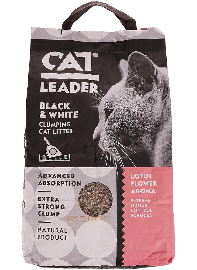 Cat Leader Geohellas Cat Leader Clumping Black&White OA Lotus Flower 5kg  - Image 1