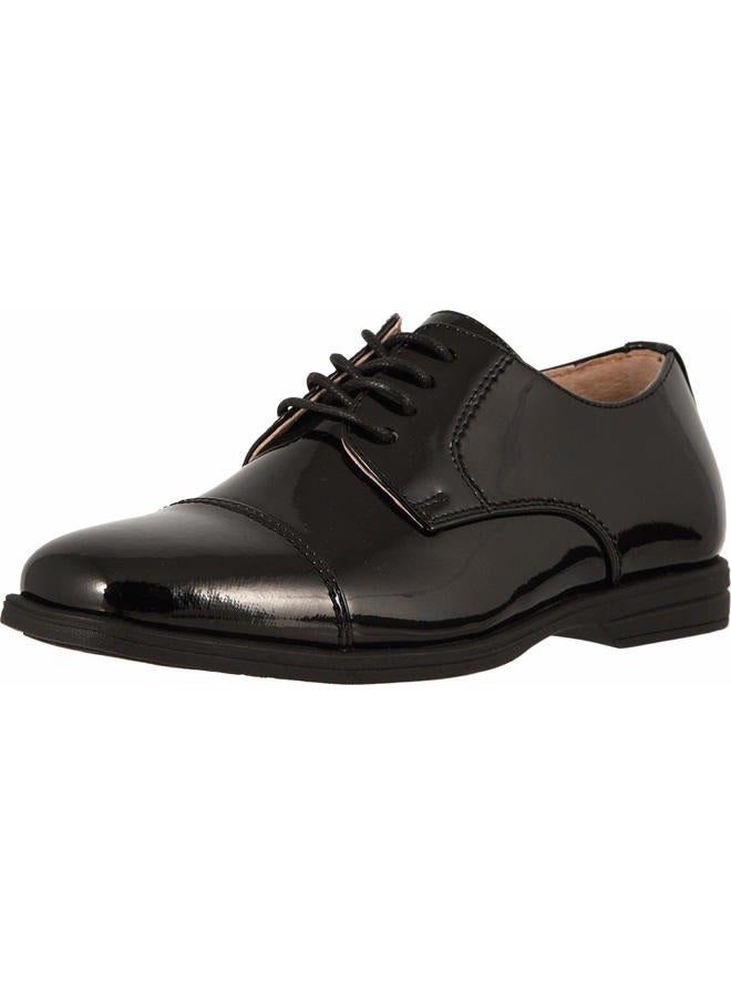 Kids Boys' Reveal Tuxedo Formal Cap Toe Oxford Jr, Black Patent, 3.5 M US Big Kid