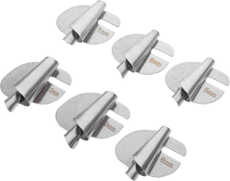 6pcs Sewing Machine Rolled Hemmer Foot Set 5-10mm Hemming Pressure Feet for Universal Machines, Curved Edge Stitcher Kit for Home and Industrial Sewing - Image 1