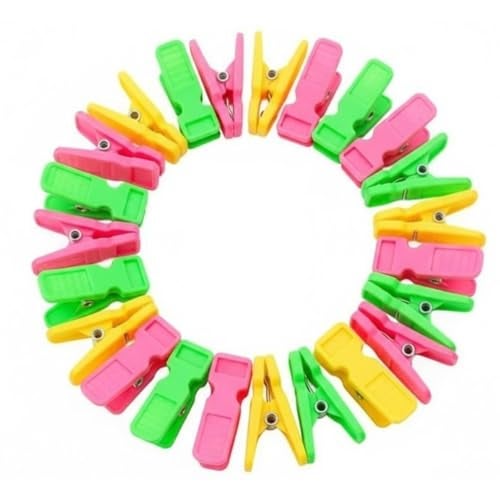 PulGos 10pcs Premium Cloth Clips for Drying Clothes: Rainbow Clip Multipurpose Cloth Pins for Indoor and Outdoor Use; Strong and Durable Clippers for Laundry, Heavy Duty Windproof Pegs, Vibrant Color - Image 1