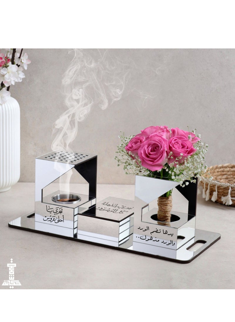 Story Of Candle - An Incense Burner and a Bridal Bouquet with an Incense Box and a Tray that Comes with a Distinctive Phrase - Image 1