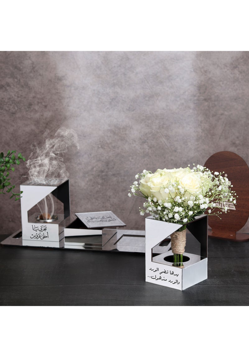 Story Of Candle - An Incense Burner and a Bridal Bouquet with an Incense Box and a Tray that Comes with a Distinctive Phrase - Image 1