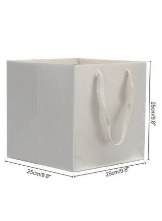 طقم أكياس هدايا مربعة أبيض مكون من 6 قطعة 25x25x25 سم - view 2