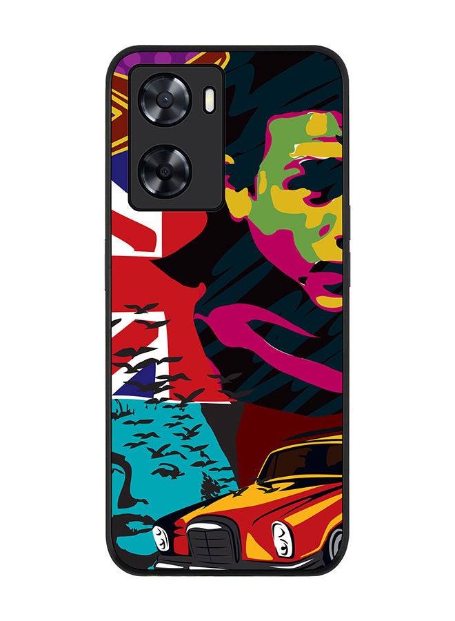 Stylizedd Rugged Black edge case for Oppo A57 4G/Oppo A77 4G/Oppo A77s Slim fit Soft Case Flexible Rubber Edges Anti Drop TPU Gel Thin Cover - Retro Spy - Image 1