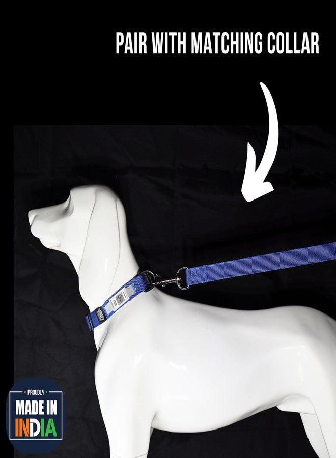 Plushmate x Indian Hound Durable Nylon FAD Dog Leash with Strong Hook & Super Soft Neoprene Padded Handle for Walking, Running, Training of Small Medium Large Dogs - (5ft Long, XS, Royal Blue) - Image 4