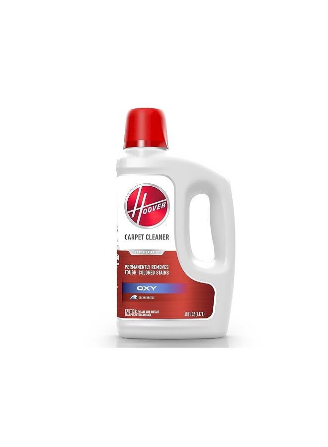 HOOVER Hoover Oxy Deep Cleaning Carpet Shampoo, Concentrated Machine Cleaner Solution, 50oz Formula, AH30950, White, packaging might vary - Image 1