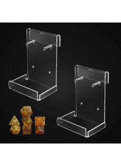 CZYY Dm Screen Ledges Set Of 2Pcs Random Dice Set Included - Acrylic Shelves Hang On Gm Screen Holds For Dice, Pens, Cards, Miniatures - Clear Clutter And Mess Behind Screen  - Image 1