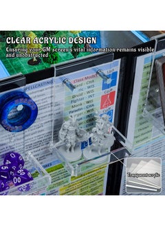 CZYY Dm Screen Ledges Set Of 2Pcs Random Dice Set Included - Acrylic Shelves Hang On Gm Screen Holds For Dice, Pens, Cards, Miniatures - Clear Clutter And Mess Behind Screen  - Image 4