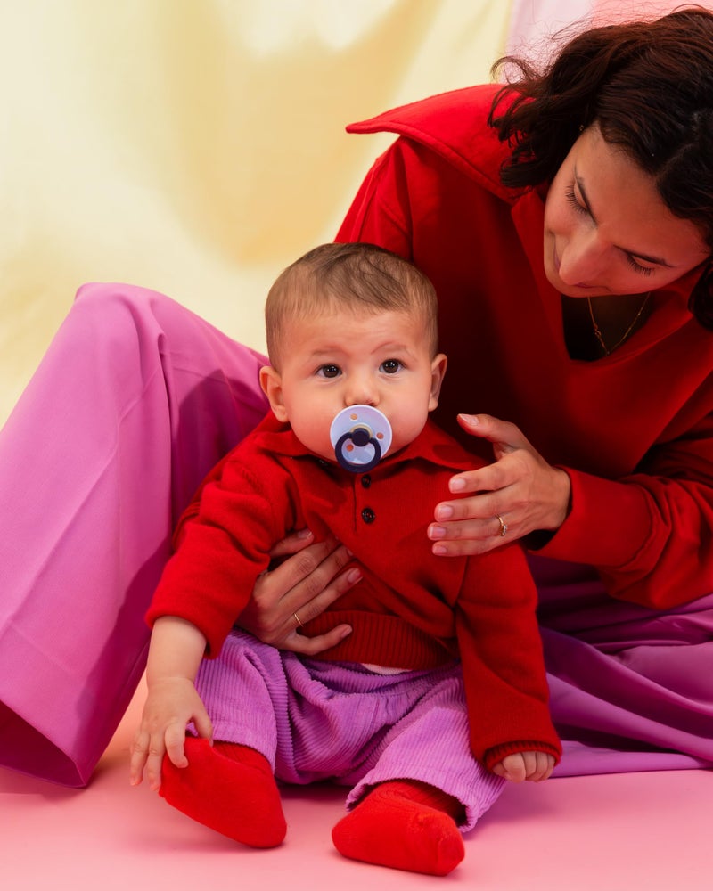 BIBS Colour Studio Pacifier 2-Pack, BPA Free, Round Nipple. Natural Rubber Latex, Made in Denmark, Size 1 (0-6 Months) - Dusky Lilac/Plum - Image 5