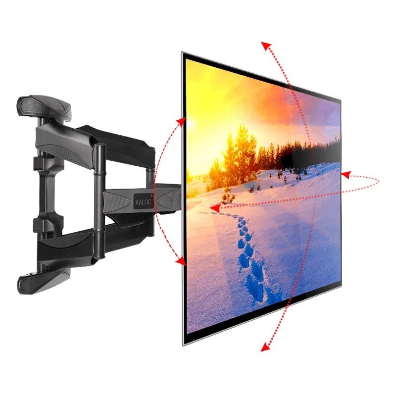 KALOC Double Arms Swivel TV Wall Mount for 37"-75" LED & LCD Flat Panel TVs up to 50 kg/110 lbs, VESA up to 400x400mm, Full Motion, 491 mm Extension, Black - TF-X7 - Image 3