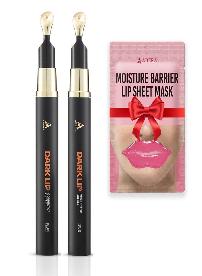 ABERA Dark Lips Corrector Cream, Lip Balm For Lightening & Brightening Dark Lips For Men & Women, Moisturizing Lip Plumper with Shea Butter,Lip Scrub, Fordyce Spot Remover (2 BOXES + GIFT) - Image 1